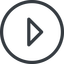 Line, right, normal, circle, arrow, direction, caret icon