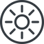 Line, up, normal, circle, star, light, brightness, luminosity, intensity, brilliance, lighter, darker, dark, mode, Illumination, sun, shine, flash, ray icon