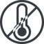 Line, normal, circle, horizontal, mirror, prohibited, temperature, thermometer, cold, heat icon