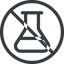 Line, normal, circle, prohibited, graduated, erlenmeyer, chemical, flask, lab, laboratory, chemistry, potion, glassware, conical icon