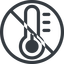 Line, normal, circle, prohibited, temperature, low, thermometer, cold, thermometer-low icon