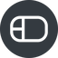 Left, normal, solid, circle, computer, keyboard, mouse, pointer, computer-mouse icon