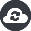 Normal, solid, circle, horizontal, mirror, upload, update, data, cloud, sync, synchronize, cloud-sync-solid, cloud-sync icon