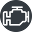 Normal, solid, circle, horizontal, mirror, car, engine, mechanics, mechanical, motor, diesel, power icon