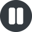 Normal, solid, circle, arrow, video, play, mp3, player, pause, pause-solid icon