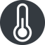 Normal, solid, circle, temperature, thermometer, cold, heat icon