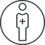 Thin, line, circle, nurse, medical, healthcare, health, male, medic, doctor, hospital, male-nurse, male-nurse-thin icon