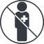 Thin, line, circle, prohibited, nurse, medical, healthcare, health, male, medic, doctor, hospital, male-nurse, male-nurse-solid icon