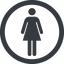 Line, wide, circle, woman, human, dot, toilets, pictogram, dot-50, wc, women, women-toilets, dot-women-toilets icon