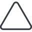 Triangle, thin, line, up, normal, equilateral, circle, square, empty, none icon