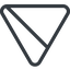 Triangle, thin, line, down, normal, equilateral, circle, square, prohibited, empty, none icon