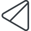 Triangle, thin, line, left, normal, equilateral, circle, square, prohibited, empty, none icon