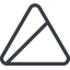 Triangle, thin, line, up, normal, equilateral, circle, square, horizontal, mirror, prohibited, empty, none icon