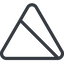 Triangle, thin, line, up, normal, equilateral, circle, square, prohibited, empty, none icon
