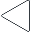 Triangle, thin, line, left, equilateral, circle, square, empty, none icon