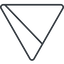 Triangle, thin, line, down, equilateral, circle, square, prohibited, empty, none icon