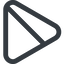 Triangle, thin, line, left, wide, equilateral, circle, square, horizontal, mirror, prohibited, empty, none icon