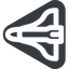 Triangle, left, wide, solid, equilateral, space, nasa, shuttle, spacecraft, orbiter, satellite, space-shuttle, astronaut, discovery, atlantis, columbia, challenger, rocket, space-shuttle-wide icon