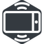 Left, normal, solid, hexagon, iphone, phone, mobile, android, gsm, smartphone, cell, bell, ring, ringing, ringtone, smartphone-ringing icon