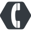 Up, normal, solid, hexagon, phone, call, dial, number, dot, telephone, pictogram, dot-50, dot-telephone icon