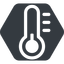 Normal, solid, hexagon, temperature, low, thermometer, cold, thermometer-low icon