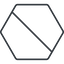 Thin, line, up, circle, square, hexagon, prohibited, empty, none icon