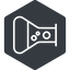 Thin, right, solid, hexagon, bubble, bubbles, graduated, erlenmeyer, chemical, flask, lab, laboratory, chemistry, potion, glassware, conical, bubbling, boiling, bulbous, erlenmeyer-bubbling-thin icon