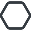 Thin, line, up, wide, circle, square, hexagon, empty, none icon