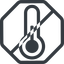 Line, normal, octagon, horizontal, mirror, prohibited, temperature, thermometer, cold, heat icon