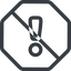 Line, normal, octagon, mark, warning, exclamation, prohibited, alert icon