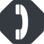 Down, normal, solid, octagon, phone, call, dial, number, dot, telephone, pictogram, dot-50, dot-telephone icon