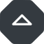 Up, normal, solid, octagon, arrow, direction, caret icon