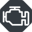 Normal, solid, octagon, car, engine, mechanics, mechanical, motor, diesel, power icon