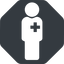 Normal, solid, octagon, nurse, medical, healthcare, health, male, medic, doctor, hospital, male-nurse, male-nurse-solid icon