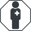 Thin, line, octagon, nurse, medical, healthcare, health, male, medic, doctor, hospital, male-nurse, male-nurse-solid icon