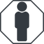 Thin, line, octagon, man, human, male-solid, male icon