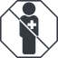 Thin, line, octagon, prohibited, nurse, medical, healthcare, health, male, medic, doctor, hospital, male-nurse, male-nurse-solid icon
