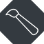 Thin, down, solid, octagon, horizontal, mirror, paint, brush, illustrate, drawing, painting, brush-thin icon