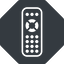 Thin, down, solid, octagon, remote, control, tv, television, remote-control, remote-control-thin icon