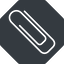 Thin, left, solid, octagon, paper, clip, attachment, paper-clip, paper-clip-alt, paper-clip-alt-thin icon