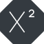 Thin, solid, octagon, text, editor, superscript, superscript-thin icon