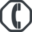 Line, up, wide, octagon, phone, call, dial, number, dot, telephone, pictogram, dot-50, dot-telephone icon