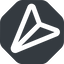 Down, wide, solid, octagon, message, paper, messaging, plane, airplane, aeroplane, submit, send, paper-plane, paper-plane-wide-alt icon