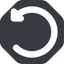 Left, wide, solid, octagon, wait, load, update, reload, refresh, restore, change icon
