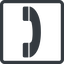 Line, down, normal, square, phone, call, dial, number, dot, telephone, pictogram, dot-50, dot-telephone icon