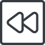 Line, down, normal, square, video, play, forward, backward, mp3, player, pause icon
