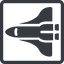 Line, left, normal, solid, square, space, nasa, shuttle, spacecraft, orbiter, satellite, space-shuttle, astronaut, discovery, atlantis, columbia, challenger, rocket, space-shuttle-solid icon