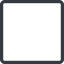 Thin, line, right, normal, circle, square, empty, none icon