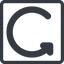 Line, right, normal, square, wait, load, update, reload, refresh, restore, change icon