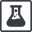 Line, up, normal, square, horizontal, mirror, bubble, bubbles, graduated, erlenmeyer, chemical, flask, lab, laboratory, chemistry, potion, glassware, conical, bubbling, boiling, bulbous, erlenmeyer-bubbling-alt-solid icon